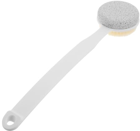 LOORGVEL Långt Handtag Fotfil med Pimpsten för Hållbar Plast och Lätt Design för Hem Resor och Skönhetssalonger för Pedikyr och Borttagning Förhårdnader