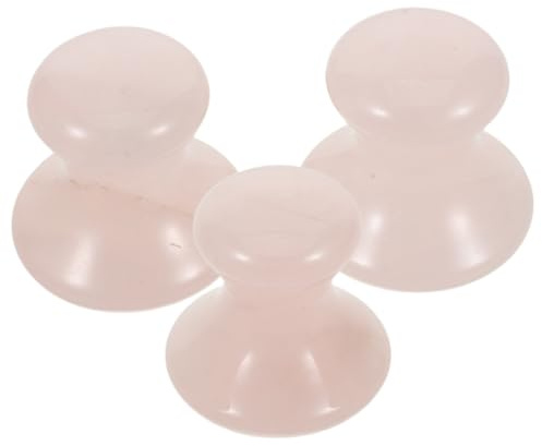 HONITANO 3 Stücke Teiliges Pilzförmiges Gua Sha Massage Jade Kühlender Gesichts Nacken-massagestein zur Hautstraffung Kompaktes Vielseitiges Werkzeug für Effektive Gesichtspflege zu Hause