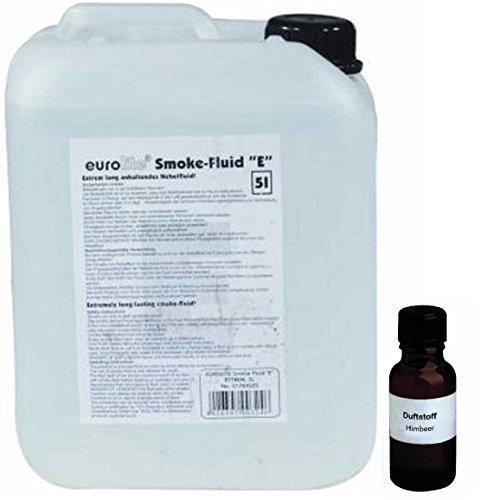 5 Liter Eurolite E (Extrem) Nebelfluid + 30 ml Duftstoff Himbeere, Smoke-Fluid, Nebel-Fluid-Flüssigkeit für Nebelmaschine