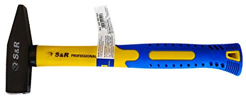 S&R Montörhammare 500 Gr Hammarhuvud, Låssmedshammare, dubbelt böjt halkfritt handtag av robust glasfiber, stötdämpande och skonsamt för handen