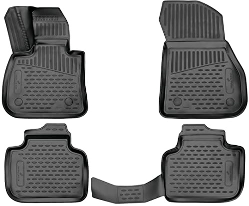 WALSER XTR Gummi Fussmatten Auto für BMW X1 (F48) 2014-12/2022, 100% passgenaue Auto Fußmatten, robuste Universal Fußmatte Auto, Gummimatten Auto, Auto Fussmatten Gummi, Auto Gummimatten