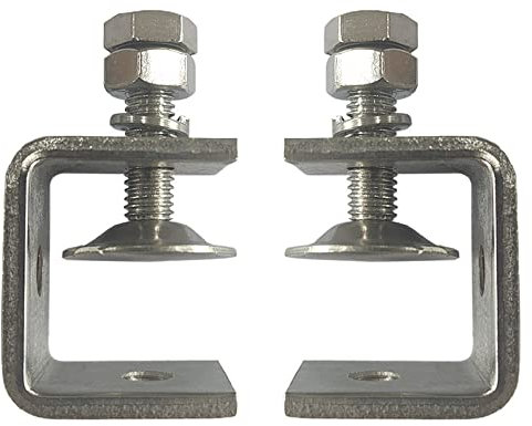 Pince Robuste Acier Inoxydable, 2 Pièces Serre-Joints C, pour Travail Bois Bricolage, Soudage, l'Ébénisterie, Couleur Argent