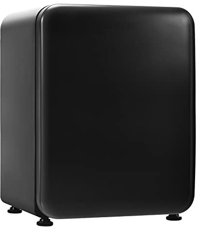 COSTWAY Mini Fridge, 42L/68L Compact Table Top Refrigerator with LED Light, Adjustable Thermostat, Reversible Door and Removable Glass Shelf, Home Dorm Drinks Wine Refrigerators (68L, Black)