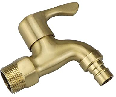 Robinet d'extrémité de tuyau en laiton 3/4,Kit de robinet de jardin extérieur, robinet d'attribution de robinet d'eau en laiton robinet mural pour machine à laver pour en extérieur/intérieur