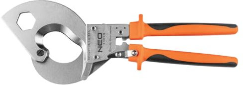 NEO TOOLS Kupfer- und Aluminiumkabelschneider 400 mm, elektrischer Kabelschneider mit Ratsche, TÜV, max 400mm², Ergonomischer, gummierter Griff, für Drähte max 52 mm