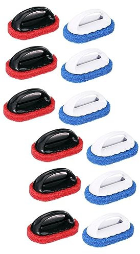 Healeved 2 Set Di Spazzole in Spugna Multifunzione Per Pavimenti Per La Casa E Il Bagno Con Impugnatura Comoda in Materiale Morbido Spazzola Disincrostante 6 Pezzi*2