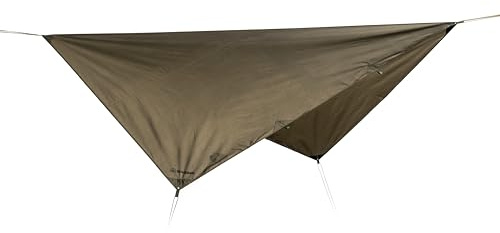 Snugpak All-Weather Shelter G2 WGTE - 3x3m Tarp & Emergency Shelter - 100% Waterproof Camping with UV30 Protection - Tent Tarp For Bushcraft & Camping - With Guy-Lines & Alloy Tent Pegs (Olive)