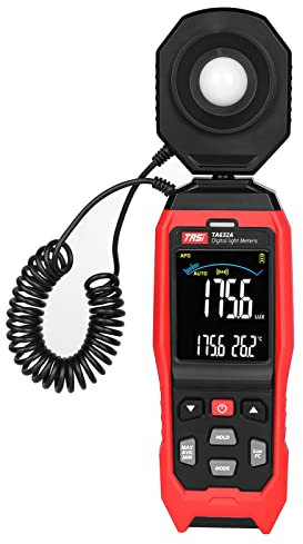 Luxmètres, Compteur d'éclairage numérique photomètre Illuminance mètre 0-200000 Lux, mètre lumineux Illuminateur numérique appareil de mesure de la température ambiante