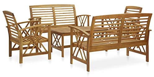 Iiaky 5-TLG. Garten-Lounge-Set GartenmöBel Set GüNstig Garten MöBel DraußEn Gartenlounge Set GartenmöBel Lounge Massivholz Akazie 3057985