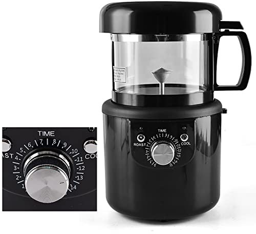 Coffee Bean Roaster Automatic Coffee Bean Roasting Machine with Timing Function for Household Use Roasting Cooling Rich Flavour 1400W(Knob)