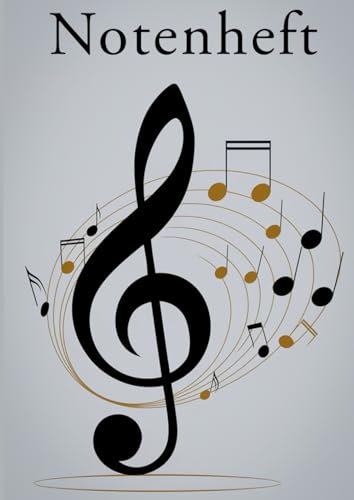 Notenheft A4 – Mit 106 Seiten 12 Notensystemen pro Seite | Für Musiker, Komponisten, Lehrer & die Schule: Leeres Notenbuch, blanko Notenblätter, großzügiger Stave Abstand, robustes mattes Cover