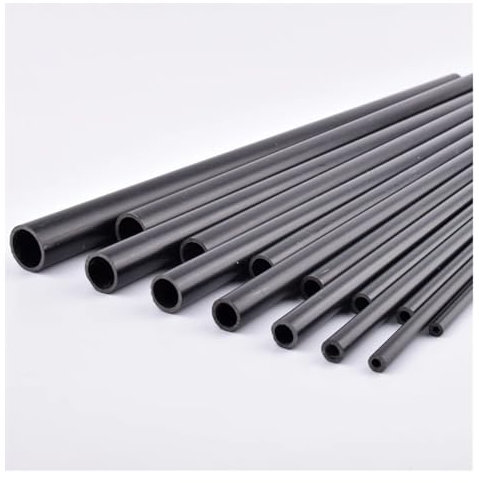 XIOKLM Tubo dell'acqua in PVC nero, diametro 2-16 mm, lunghezza 50 cm, tubo rigido cavo per irrigazione da giardino, accessori per acquario, accessori fai da te (5 mm x 8 mm), 2 pezzi