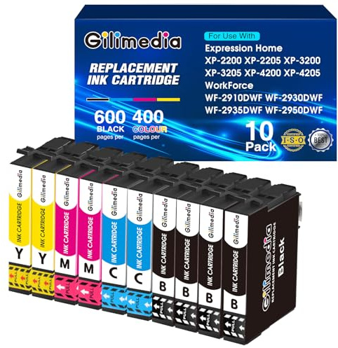 604XL 604 XL Druckerpatronen Kompatibel für Epson 604 Patronen für Expression Home XP-3200 Patronen XP-2200 XP-2205 XP-3205 XP-4200 Workforce WF-2910 WF-2930 WF-2935 WF-2950 (10er-Pack)