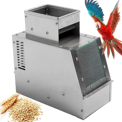 Separatore di Cereali Elettrico, Separatore di Gusci Soffiati per Mangime per Uccelli, Porta di Alimentazione Ampliata e Diametro Inferiore a 1 Cm, con Ventola a velocità Regolabile, per Miglio