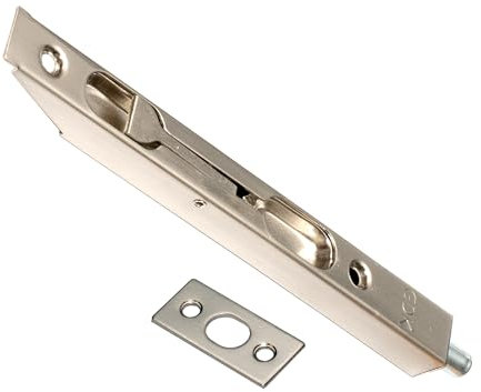 MICEL - 92434 - Pasador de Embutir para Puertas y Ventanas, en Acero, Canto Cuadrado, acabado Níquel Satinado, 160 x 16 x 14 mm