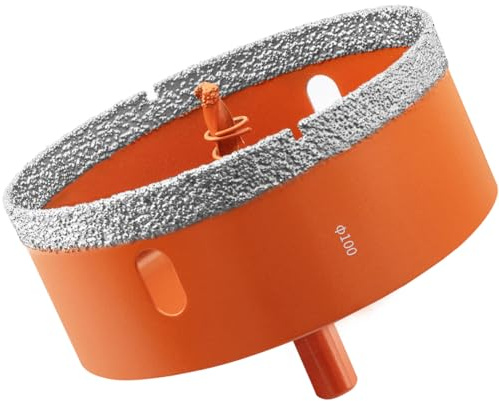 Meccion Scie cloche diamantée pour carrelage Foret diamant brasé dur pour porcelaine, céramique, verre, granit, grès cérame, marbre (100 mm)