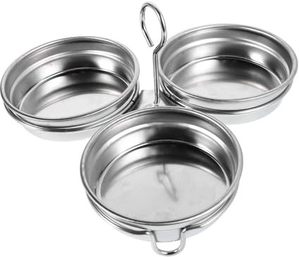 DONFAMDS Molde Para Huevos Al Vapor De Acero Inoxidable Secciones Bandeja Antiadherente Para Escalfar Huevos Herramienta Multifuncional De Cocina Para Desayunos Saludables