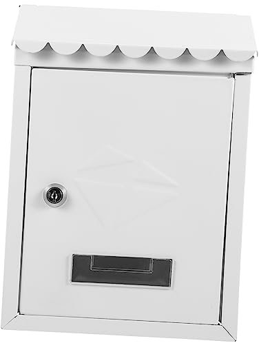 Boîte aux Lettres en Fer Murale Vintage Beige pour Courrier