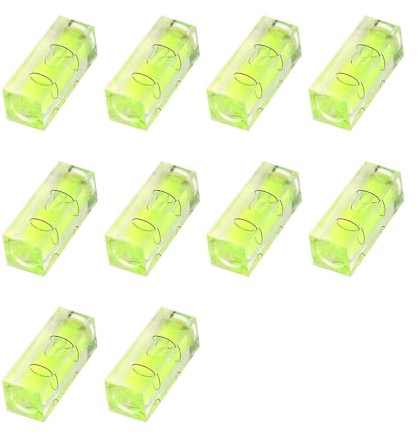 WENJION 10 Stück Mini Wasserwaage Klein 40×15mm, Grüne Blasenwasserwaage Rechteckig, Präzise Mini Wasserwaage Für Wohnmobil Auto Bau Industrie Hausgebrauch