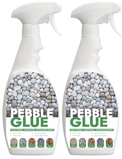 ULTRA Strength Pebble Glue® | Industrial Grade Stone & Aggregate Binder | 2X 1L Professional Power Fixative for Gravel, Rock & Mulch | Extreme Hold | Child & Pet Safe | All-Weather Protection (2)