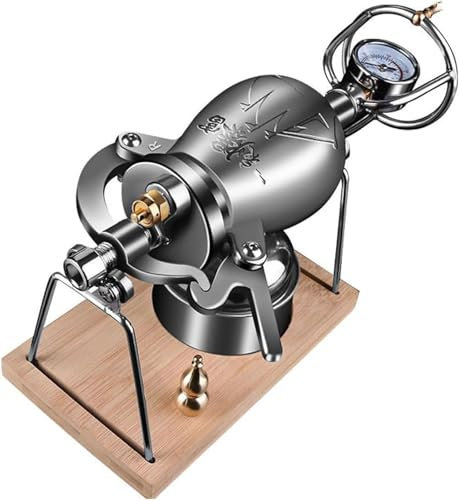 Popcorn Machine Chinese Traditional Popcorn Machine, Hand Popcorn Machine, Hot Air 304 Stainless Steel Popcorn Machine with Pressure Relief-Multiple (260ml)