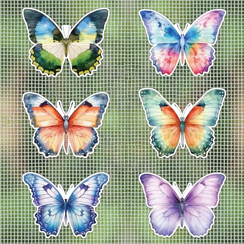 MWOOT 12 Piezas Mariposa Mosquitera Puerta Magnetica Anticolisión, Mariposa Fridge Magnets, Patio Screen Door Protector Magnet, Mosquitera Puerta Protección, Imanes Nevera Decoración Regalo para Madre