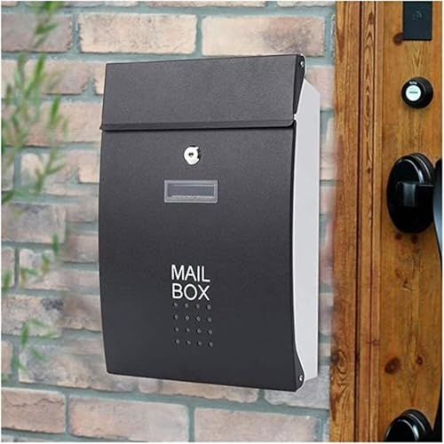 SGKOMN Buzón de Pared, instalación de buzón de Pared, buzón Vertical Universal para Interiores y Exteriores, de Metal, de Gran Capacidad, para el hogar, la Oficina y el hogar.