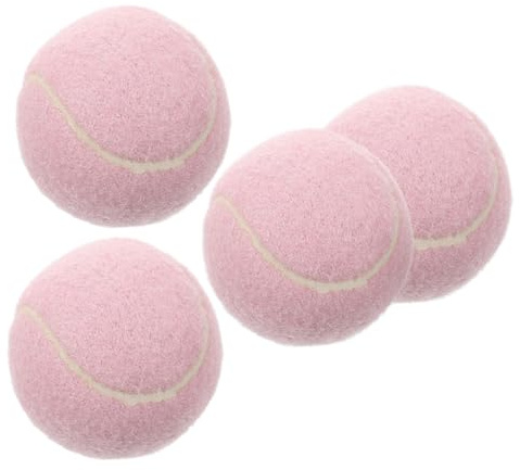 Happyyami 4 St Tennisleksaker Lekplats Tennisbollar Färgade Tennisbollar Tennisleksak Bulk Mjuka Gummi Övningstennisbollar Tennisboll För Att Spela Träningsbollar