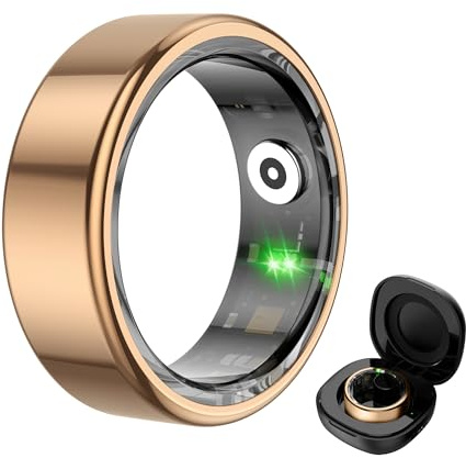 COLMI R02 Sports Tracking Smart Ring, Multiple Sports Modes, Record time, Steps, Calories, Suitable for Men and Women, Heart Rate, Blood Oxygen, Sleep, with Charging Compartment. (Rose Gold, #8)