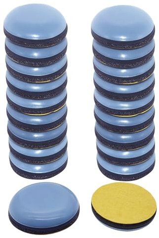 Teflongleiter Selbstklebend Möbelgleiter rund 20mm – 20er Set Stuhlbeinschoner für schwere Möbel & Stühle, leise Gleiter mit starker Haftung, schützt Laminat & Parkett
