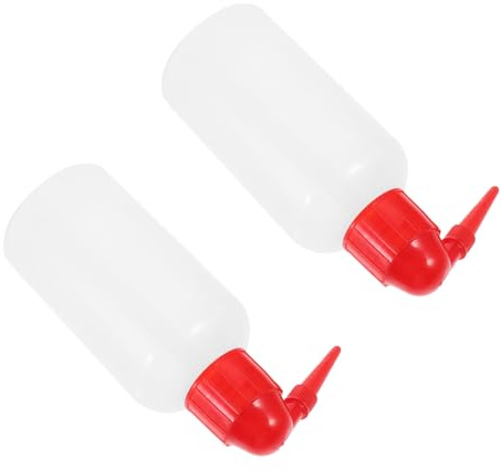 LIGIGWASH 2 pezzi Borraccia da Laboratorio con Scala Graduata Lavaggio Plastica Resistente con Bocca Stretta e Testa Angolata e Portatile per Pulizia Efficiente Scientifici