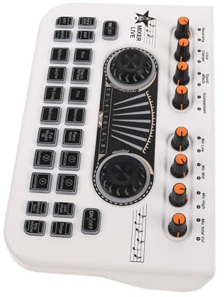 JOINPAYA Consola de Mezcla Digital Inalámbrica Dj Mesa de Sonido Portátil con Efectos Avanzados para Streaming Karaoke Grabación y Actuaciones Equipo Profesional para Estudio Móvil