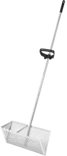 NJIEzhao Rastrillo para Pulgas de Arena Rastrillo for pulgas de Arena for Desmontable La Pantalla Dientes tiburón Viene con una Drenaje 16 pies Ancho