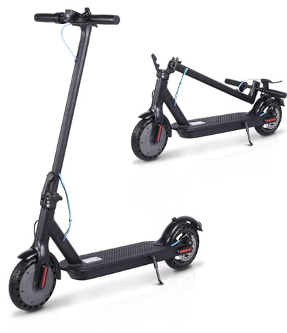 Elektro Scooter mit SMART APP Steuerung | 8 Zoll Reifen & Dualbremssystem | Klappbarer E-Roller für Erwachsene & Jugendliche ab 14 | Bis zu 12 km Reichweite & 120 kg Tragkraft