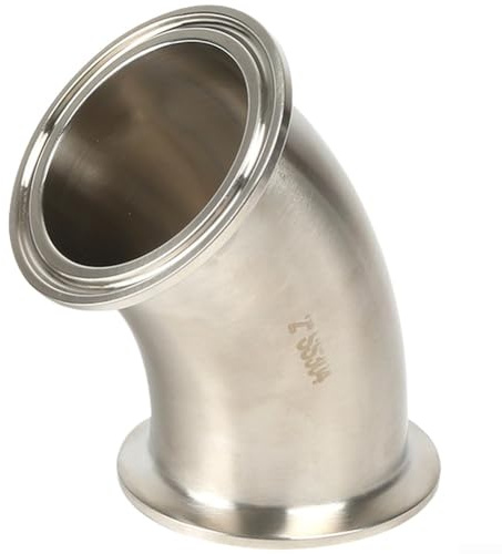 BlissfulAbode 304 Stainless Steel Sanitary Grade 3A 45-degree Clamp-type Elbow Pipe Fitting