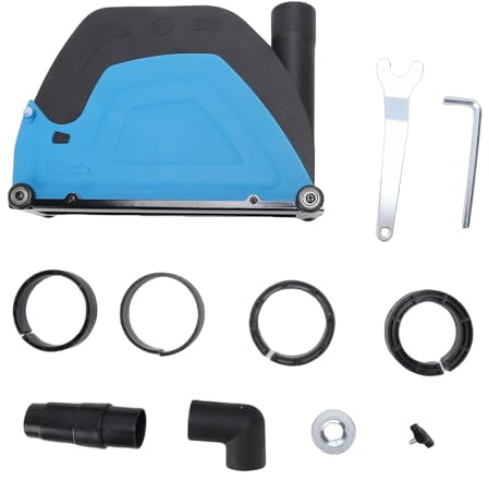 Smandy Angle Grinder Cutting Dust Shroud, 9 Inch Adjustable Depth Cutting Dust Cover for 180 to 230 Type Angle Grinder