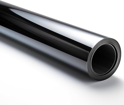 Pellicola Oscurante Vetri Auto BLACKGLASS IX di Alta Qualità (5% VLT, 6m x 0,65m, 2 Strati, Limo Black) Pellicola Parasole, Antiriflesso e Privacy con Istruzioni per Installazione