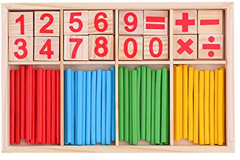 OFKPO Kinder Mathe Spielzeug aus Holz,Mathematik Zahlen Ausbildung Spiel