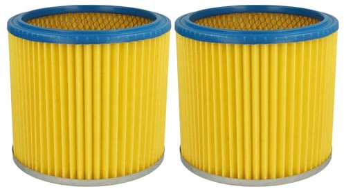 vhbw 2x Faltenfilter kompatibel mit Aqua Vac | FIF, Herkules, LIV, Matrix, Simpa, Thomas, Güde Staubsauger - Patronenfilter, Blau Gelb