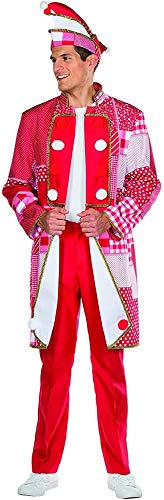 Mottoland 119220 – Frack röd/vit x storlek 50 – 58 x karneval uniform jacka (56)
