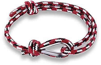 EXINOX Handgjort justerbart nautiskt armband för män och kvinnor, One Size, Nylon