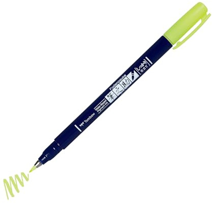 Tombow ws-BH91 Brush Pen Fudenosuke Neonyellow, Harte Spitze