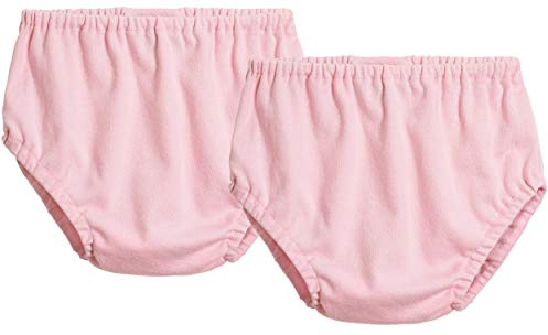 City Threads Cotton Diaper Covers for Girls and Boys 2-Pack, Made in USA Baby Bloomers (Pink/Pink, 2T)