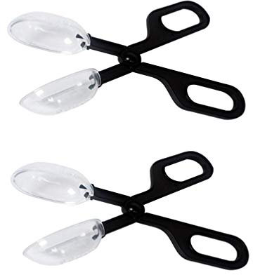 Toyvian Reptilien Zange Clip Reptil Fütterung und Reinigung Werkzeug Amphibien Terrarium Spinne Cricket Wurf Poop Clip Clamp Insekten Werkzeug für Aquarium Kleine Haustiere 2 Stück