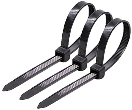 KafTon Cable Ties Heavy Duty Black 400mm,500mm,600mm,700mm,1000mm Extra Strong and Long Zip Ties (7.6mm x 750mm)