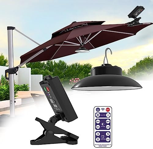 Patio Umbrella Lights Outdoor, Solar Powered Patio Umbrella Lights LED Umbrella Patio Lights, Timed Remote Control for Beach Tent Camping Garden Party Decoration (Without a Tent) (Size : Warm light)