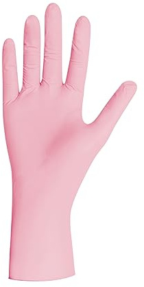 Herrmann Rosa Nitrilhandschuhe | XS - 100 Stück/Box | Einweghandschuhe, puderfreie & latexfreie Einmalhandschuhe, Handschuhe in Gr. XS, S, M, L, XL & XXL verfügbar (XS)