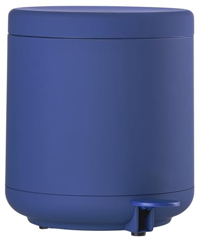 ZONE DENMARK Ume Pattumiera da bagno, pattumiera cosmetica, pattumiera a pedale con coperchio per il bagno, con secchio interno rimovibile e soft-close, diam. 19,5 cm, altezza 22 cm