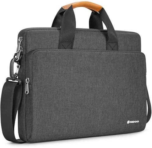NIDOO 14 15 Inch Laptop Shoulder Messenger Bag Briefcase Sleeve for 14 15 MacBook Air Pro/Surface Laptop 5 4 3/14 ThinkPad X1 Carbon｜Yoga/ThinkPad P14s T14 E14 L14 /Yoga 7 9i 7i /Latitude 7440