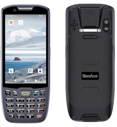 Bisofice K40 PDA Handheld Barcode, Handheld Terminal mit 1D 2D QR Code Scanner, Android 13, unterstützt 4G und Wi-Fi Bluetooth, mit GPS, für Einzelhandel und Lager